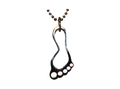 Large Foot Pendant Necklace
