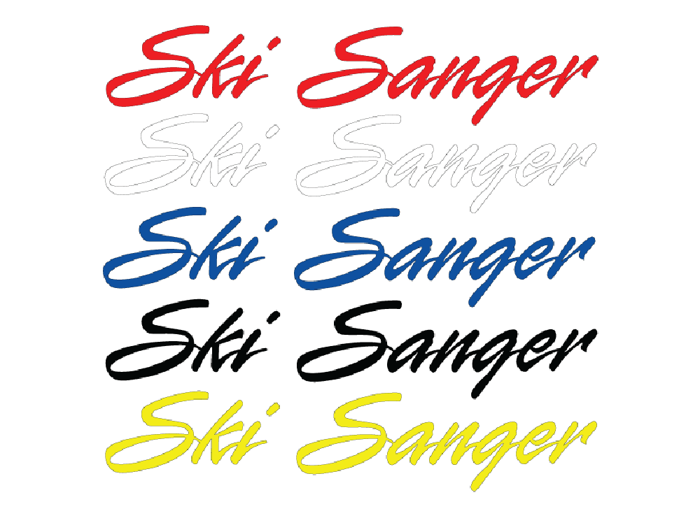 Ski Sanger Window Sticker