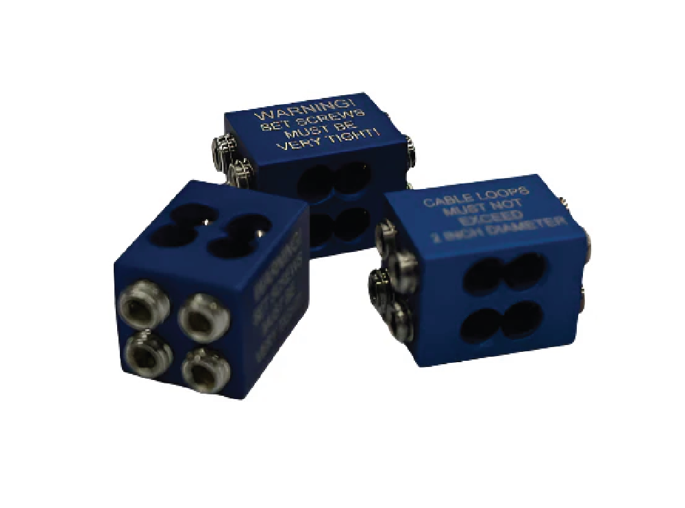 Aluminum Cable Block w/ 8 set screws (70106-BL-SUB)
