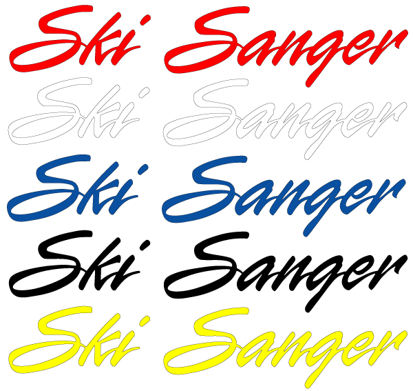 Ski Sanger Window Sticker